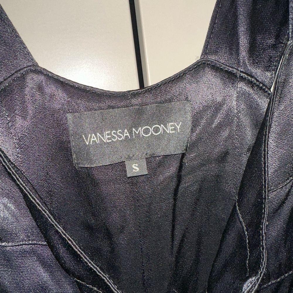 Vanessa Mooney The Elizabeth Romper black Satin Dress Size Small - Picture 5 of 5